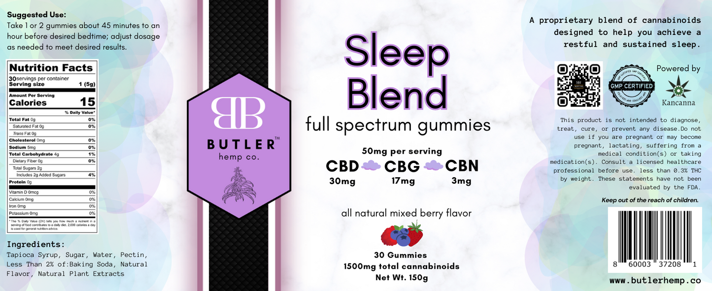 This tincture contains a special blend of cannabinoids formulated specifically to help you fall asleep, stay asleep, and wake up rested without any lingering drowsiness. We’ve combined cannabidiol (CBD), cannabigerol (CBG), and cannabinol (CBN) to achieve a perfect formula that eases tension, melts away stress, and promotes restful sleep in a gentle, natural way.