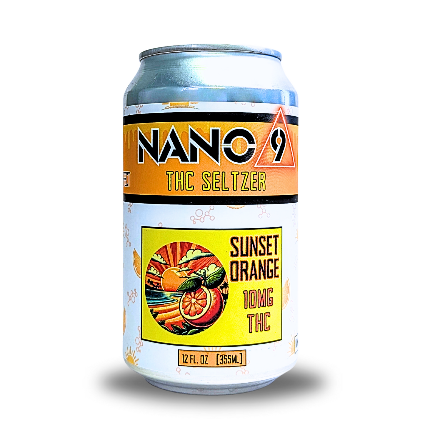 10mg Sunset Orange THC Seltzer: Nano 9 Pack