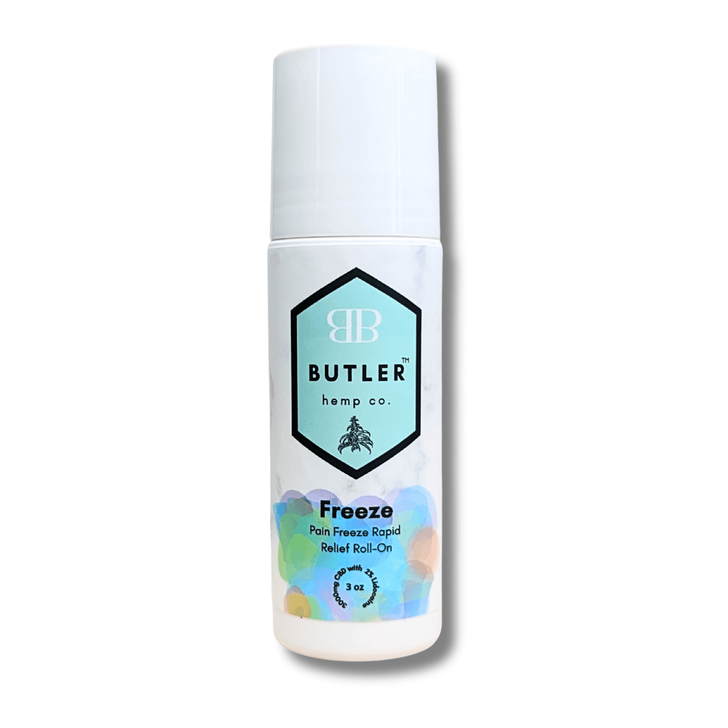 Butler Freeze Rapid Relief Roll-On fights pain with an immediate cooling blast from the menthol, surface-level relief from the lidocaine, and deeper, anti-inflammatory action from the CBD.