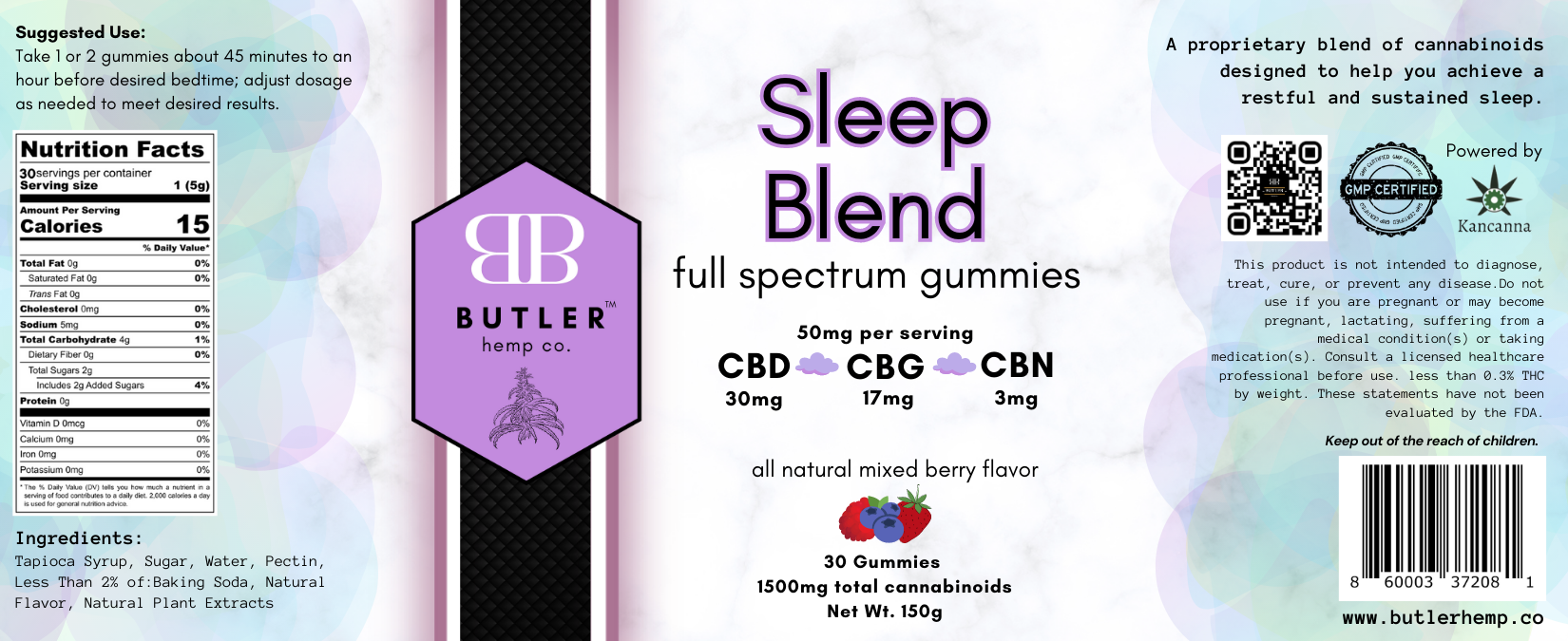 This tincture contains a special blend of cannabinoids formulated specifically to help you fall asleep, stay asleep, and wake up rested without any lingering drowsiness. We’ve combined cannabidiol (CBD), cannabigerol (CBG), and cannabinol (CBN) to achieve a perfect formula that eases tension, melts away stress, and promotes restful sleep in a gentle, natural way.