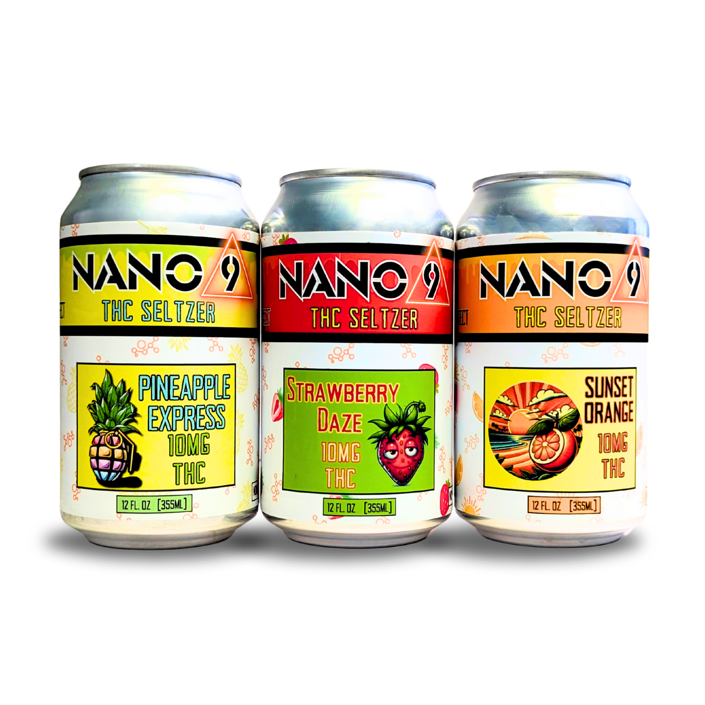 10mg THC Seltzer Variety Pack: Nano 9 Pack